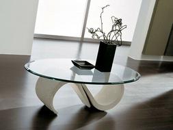 1 TAVOLINO DA SALOTTO MARA IN CRISTALLO/MINERLMARMO x SOGGIO