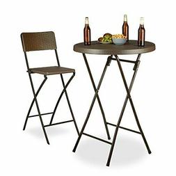 Alto Pieghevole Rotondo, Marrone, Marrone