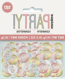 18th Geburtstag Rotgold Glitz Tischkonfetti Party Dekoration