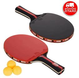 ✅ 2 RACCHETTE PING PONG PROFESSIONALE +3 PALLINE E CUSTODI