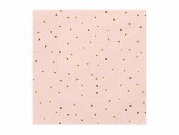 20 Tovaglioli in carta ROSA e POIS ORO - decoro tavola matri