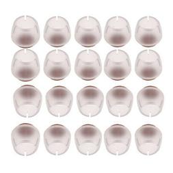 20xClear Silicon Round Chair Gambe Caps Coperture per gambe 