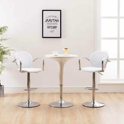 vidaXL 2x Sgabelli da Bar con Braccioli Bianco Similpelle Se