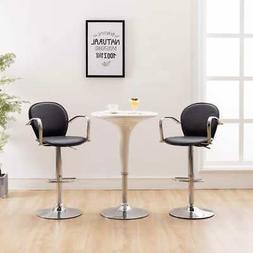 vidaXL 2x Sgabelli da Bar con Braccioli Nero in Similpelle S