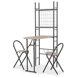 E Sedie Pieghevoli Con Scaffale 3 Pz Mdf E Acciaio Arredamen