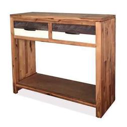 Consolle In Legno Massello D'acacia 86x30x75 Cm Arredamento 