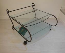 Da Salotto Montatura Ruggine Piani In Vetro Trasp. E Acid