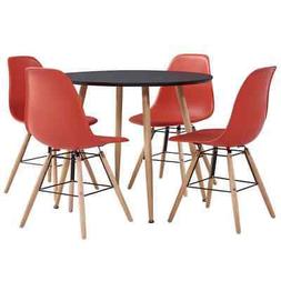 ax set 5pz sedie tavolo 4posti schienale