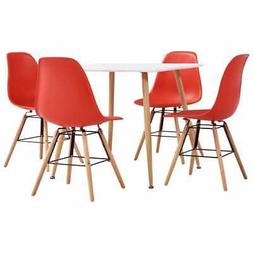 4posti Schienale Plastica Rosso Ristorante Casa 3053985