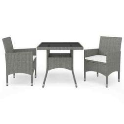 Sedie 3pz Pranzo Vetro Temperato 80x80x75cm Cuscini Nuovo 30