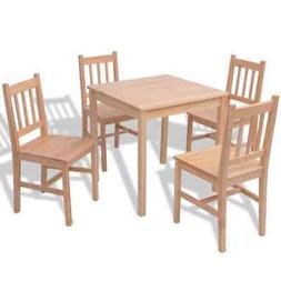 Sedie 5pz 4posti Pranzo 70x70x73.8cm Legno Pino Casa New 0k 