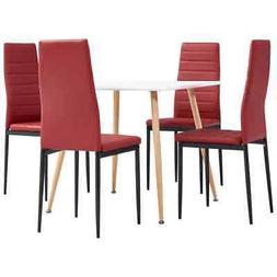 Sedie 5pz 4posti Pranzo Similpelle Bord&ograve; Ristorante Casa 30