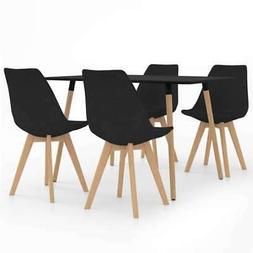 Sedie 5pz 4posti Schienale Nero Ristorante Casa Moderno 0k 3