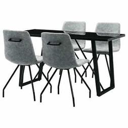 ax set tavolo sedie 5pz 4posti vetro