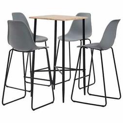 Sedie 5pz Bar 4posti Schienale Plastica Giardino Casa News 3