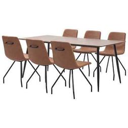 Sedie 7pz 6posti Schienale Similpelle Venature Ristorante 30