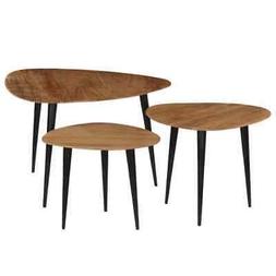 Tavolini Caff&egrave; Sala Soggiorno 70x70x40cm Acacia + 246062