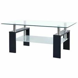 AX Tavolino Caff&egrave; Sala Soggiorno Trasparente Vetro Temperat