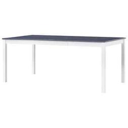 Pranzo Bianco Grigio Legno Pino Cucina Elegante 180x90x73cm 