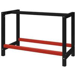 Telaio Banco Lavoro Metallo Nero Rosso 120x57x79cm Tavoli + 