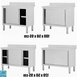 Banco da Lavoro con Ante Scorrevoli in Acciaio Inox cucina R