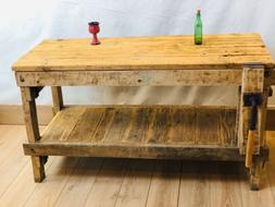 Banco da lavoro falegname anni 20 legno massiccio faggio res