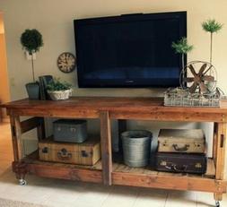 Porta Tv Con Bancali Legno Massello Vintage 180x50x90h