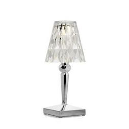 Kartell - BATTERY COLORE CROMO E CRISTALLO - Lampada da tavo