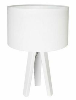 Legno Tessuto Velour Ottica 46cm Alto Lampada Da Comodino Ro