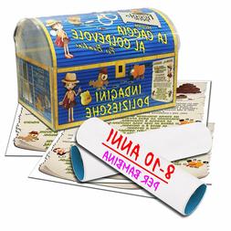 Caccia al tesoro-indagine poliziesca-bambina 8-10 anni-per c