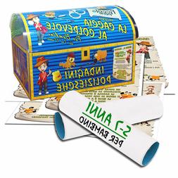 Caccia al tesoro-indagine poliziesca-bambino 5-7 anni-per co