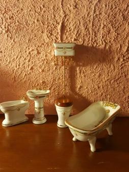 CASA DI  BAMBOLE   MINIATURA  REUTTER  BAGNO COMPLETO   SCAL