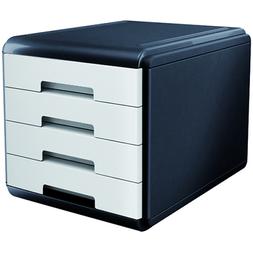 Con 4 Cassetti Bianca E Grigia Arredo Ufficio Rredo U