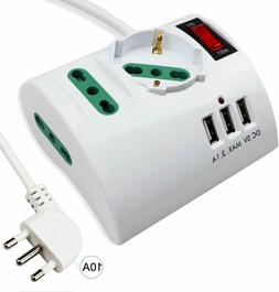Con Presa 3 Prese -3 Usb Interruttori