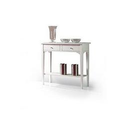 CONSOLLE 2 CASSETTI LACCATA BIANCO TAVOLINO LEGNO INGRESSO L