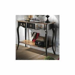 CONSOLLE CLASSICA    INGRESSO IN BICOLORE NERO E NOCE     AN