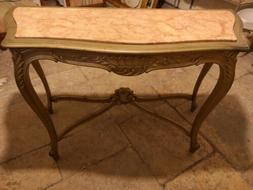 Consolle da muro in legno con marmo rosa, molto bello dimens