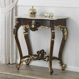 Consolle Luigi Filippo Siciliana stile 800 noce e foglia oro