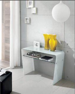 Da Salotto Soggiorno In Vetro Cristallo Bianco Curvato Ingre