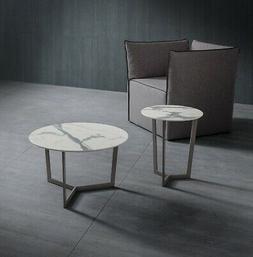 COPPIA TAVOLINI COORDINATI DA SALOTTO ROTONDI PR-CLIO ALTO +