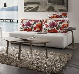 COPPIA TAVOLINI SALOTTO MODERNO PR-GIOIA OVALE 110x60cm + PI