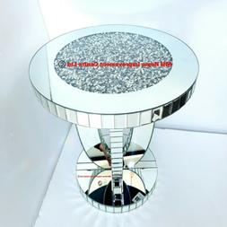 Diamante Frantumare Cristallo Scintillante Argento Mirroring