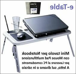 Pc Laptop Computer Notebook Letto Divano Scrivania Pieghevol