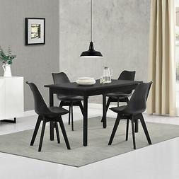 Da Pranzo Con 4 Sedie Nero 140x60cm Cucina Sala
