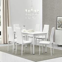 Da Pranzo Con 6 Sedie Bianco 140x60cm Cucina Sala