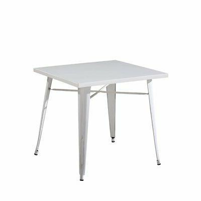 179 tavolo industrial metallo bianco 80 x