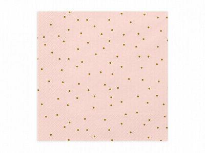 20 tovaglioli in carta rosa e pois