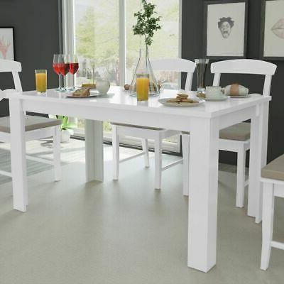 260182 tavolo da pranzo 140x80x75 cm bianco