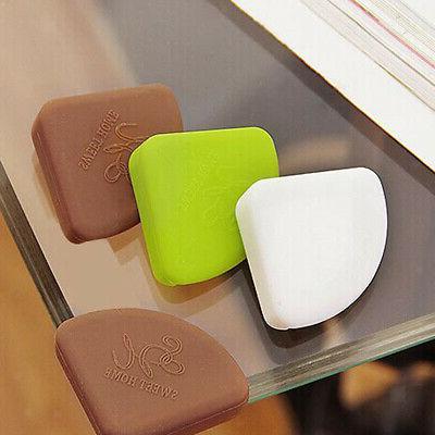 4 pezzi vetro tavolo scrivania angoli guardia