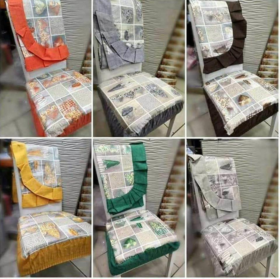 6 cuscini sedie trapuntati modello shabby tovaglia